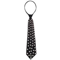 Tassels Pearls Tie Black Decoration Shirt Tie Hand-beaded Long Necktie  Performance Style 3