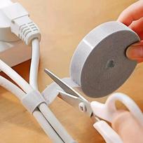 1PC 10mm 5m Data Cable Management Cable Tie Reusable Removable Multi-purpose Wire Organizer Data Cable Storage Tape Plant Fixati 10mmx5m pilka