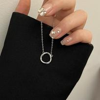 S925 Sterling Silver Mobius Necklace: Elegant 2024 Women's Pendant, Light Luxury Clavicle Chain 925 Silver