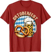 Oktoberfest Brezel Bier Pretzel Beer Funny Party Unisex Women TShirt Fashion Casual Cotton Graphic T Shirts Streetwear Tops Tee S