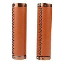MTB Cuffs Lock Bar End Road Bike MTB Handlebar Cover Bike Grip Cover Bike Retro Grips Bicycle Handle Grips Bike Cowhide Grips