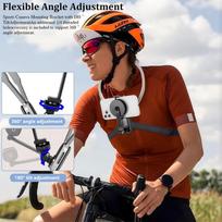 Magnetic Neck Mount Silicone Quick Release Holder for Mobile Phones Video recording Stand pilka spalva