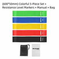 5 Weight Levels Elastic Exercise Loop Bands TPE Fast Hip Lift Pilates Flexbands Strength Training Shaping Resistance Bands