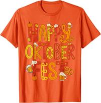 Happy Oktoberfest Beer Pretzel Pumpkin Festive Unisex Women TShirt Fashion Casual Cotton Graphic T Shirts Streetwear Tops Tee S