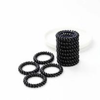 Bulk Hair Ties, Hair Ties, Mark-Free Spring Telephone Cord Hair Ties, 100-Pack, Tangle-Free, Comfortable for Tying 5.5 Spring Hair Ties 100-Pack (Black)