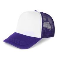 Unisex Spong Mesh Baseball Cap Breathable Adjustable Sun Visor Hat Wide Brim Sunscreen Hat Summer violetinė