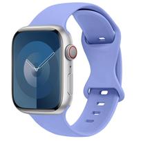 Silicone Strap For Apple Watch Band 45mm 44mm 41mm 40mm 42mm 46mm ultra 49mm Sport bracelet correa series 11 7 8 9 10 4 3 5 6 se 38 40 41 S11-42mm šviesi violetinė