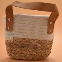 T02C!Wall Hanging Storage Basket - Small Cotton Rope Woven Closet Storage Bins - Shelf Basket Organizer For Plants Home Decor