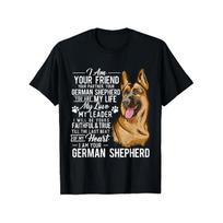 Men'S German Shepherd Owner T-Shirt - German Text & GSD Dog Breed Design with German Shepherd Phrases, Loose Fit Casual Shirt for GSD Lovers, Funny S juoda