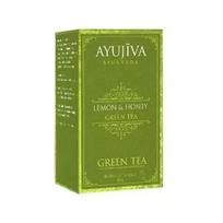 Žalioji arbata su citrina ir medumi (20 pakuočių, 40 g), Žalioji arbata su citrinų medumi 20 maišelių, Ayujiva Ajurveda
