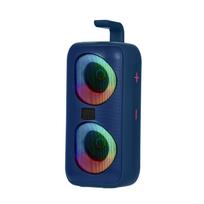 A85 RGB šviesos nešiojamas garsiakalbis lauko nešiojamas kortelių garsiakalbis dvigubas ragas kvadratinių šokių radijas mėlyna