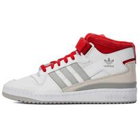 adidas Forum Mid White Scarlet Unisex Sneakers Footwear-White Grey-Two FY6819 42⅔