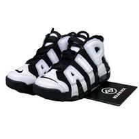 Nike Air More Uptempo PS Juoda Kobalto Palaima DQ6201-001 EU 28 balta/juoda