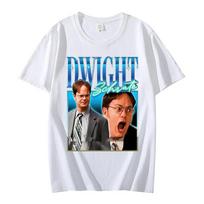 Dwight Schrute T Shirt The Office Tv Show Tops Tee Novelty Short Sleeve Crew Neck TShirt for Men Summer Funny T-Shirts S black