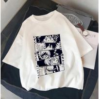My Hero Academia Main Characters Manga Panel T-Shirt, Unisex Anime Streetwear Tee, 100% Cotton Casual Short Sleeve Top 4XL