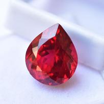 Natural Red Ruby 11ct Pear Cut Certified Loose Gemstone 14.5 mm approx. raudona