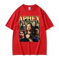 Limited Aphex Twin Vintage Graphic T Shirts Unisexs Clothing Harajuku Fashion Tshirt Male Casual Cotton Short Sleeve T Shirt Tops S