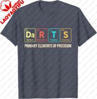 Darts Periodic Table  Funny Dart TShirt Cotton Casual Streetwear Graphic T Shirts Print Original Design Gifts T Shirts Camisas S