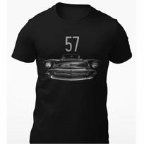 1957 Bel Air American Classic Vintage Car TShirt Short Sleeve Casual 100 Cotton ONeck Summer Unisexs Tshirt Size S3XL S