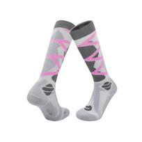Sweat Absorption Skiing Socks Moisture Wicking Breathable Snowboarding Socks Warm Thick Anti Slip Thermal Wool Socks M 34 to 38 rožinė