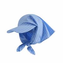 Lovely Striped Headscarf Caps Sun Protection UV Protection Sun Hat Quick Drying Breathable Sunscreen Hat Women mėlyna