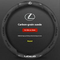 Car Suede Leather Carbon Fiber Steering Wheel Cover Lexus ES200 ES260 ES300 RX300 LS500h GS300 IS250 IS300 CT200h LX570 GX NX UX