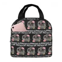 Sad Hamster Another Day Another Slay Insulated Lunch Bag for Women Children Portable Food Boxes Thermal Lunch Box Tote One Size