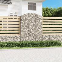 Vidaxl Łukowaty Kosz Gabionowy 150X50X200/220 Cm, Galwanizowane Żelazo