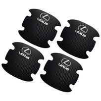 Anglies pluošto automobilio durų rankenėlių apsauginė lipduko emblema Priedai, skirti Lexus RX 300 IS 250 300 GX 400 460 UX 200 NX LX GS ES juoda