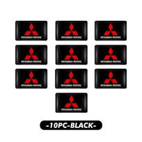 For Mitsubishi 10/20/30pcs Car Logo Self-Adhesive Stickers Epoxy Emblem Decal Accessories Outlander Lancer Cross Colt Xpander