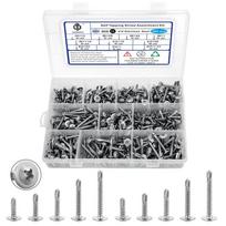 450pcs Hex Head Self Tapping Screws 410 Stainless Steel Stainless Steel Screws  Metal Application sidabras