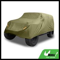 Motoforti Car Cover for Jeep Wrangler JK 2 Door 2007-2017 JL 2 Door 2018-2021 Outdoor Waterproof Sun Rain Dust Wind Protection