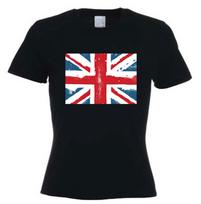 Union Jack Ladies T-Shirt - Holidays Football GB UK Athletics - Sizes S to XL 4XL