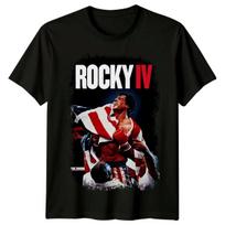 Rokis IV (1985 m) Filmo plakato įkvėpti marškinėliai Retro 80-ųjų marškinėliai Unisex S