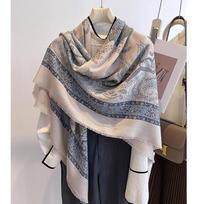 Mulberry silk wool 135 silk wool diamond pattern cashew flower square scarf women's spring summer high-end shawl silk scarf