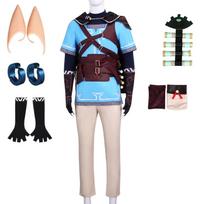 The Legend of Zelda Tears of the Kingdom Link Cosplay Costume Halloween Carnival Party Fancy Dress Set for Mens Kids 120