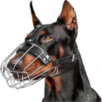 25-26 Metalinis dobermano antsnukis dideliam šuniui - Narvelio antsnukiai nuo lojimo ir siekimo
