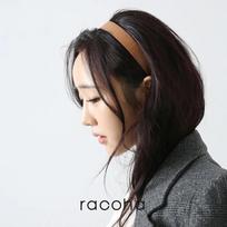 stitch leather hairband camel