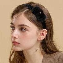 JEAN PAUL CLARISSE Sierra Mink Hairband JP-24-496HB 3017580 black
