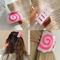 Naruto hair clip hairpin hair women's accessory half up mini Naruto Hair Clip_Pink