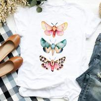 Watercolor Balloon Print T Shirt Women Short Sleeve O Neck Loose Tshirt Women Tee Shirt Tops XL