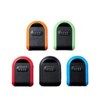 All-Plastic Key Lock Box, Password Key Storage Box, Outdoor Wall Mounted Key Safe Box for Renovation Access red