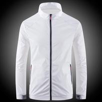 Men's Sun Protection Clothes for Summer Ultra-thin Breathable Ice Silk UV Resistant Air Conditioning Jacket Jacke M balta