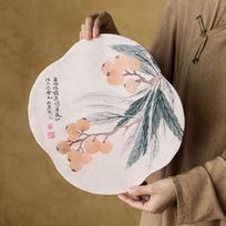 Double-sided Brocade Small Tea Mat Begonias Round Waterproof Non-slip Tea Cushion Zen Tablecloth Tea Ceremony Accessories gray