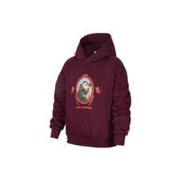 Nike LeBron Printed Hooded Casual Long Sleeve Sweatshirt Kids sweatshirt Track-Red FJ6065-610 XS
