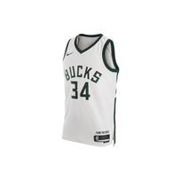 Nike NBA Bucks marškinėliai Fan Edition 22-23 - Giannis Antetokounmpo #34 Unisex Viršutiniai drabužiai Balti DN2084-100 M