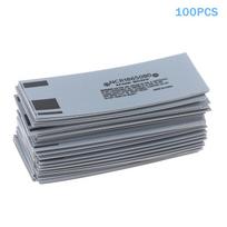 100pcs/lot 18650 Lithium Battery Packaging Skin PVC Heat Shrinkable Sleeve Battery Packaging Tube Insulation Shrink Film pilka spalva