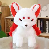 38cm Plush Nine-Tailed Fox Toy Simulation Fat White Stuffed Animal Gumiho Tall Superior Quality Gentle Birth Date Present Home Decor 38cm raudona