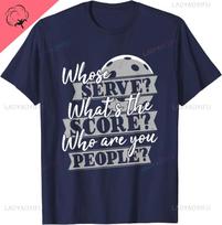 Whose Serve Whats The Score  Funny Pickleball Paddleball TShirt Vintage Classic Fashion Streetwear Oneck Shortsleev Shirt S