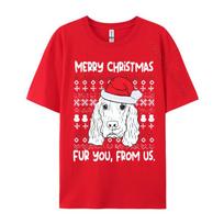 Hip Hop Cocker Spaniel Christmas Funny Dog Lover Tshirt Unisex T Shirt Funny Cotton Tops Tees Party Printed Tshirt S
